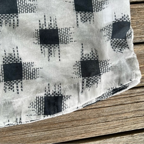 CP Shades Dolman Sleeve Popover Cotton Crop Top Square Crosshatch XS Boxy GUC - Picture 7 of 11